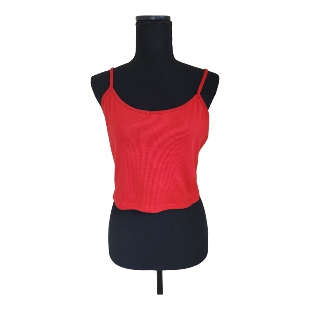 SHEIN cropped tank top red size large